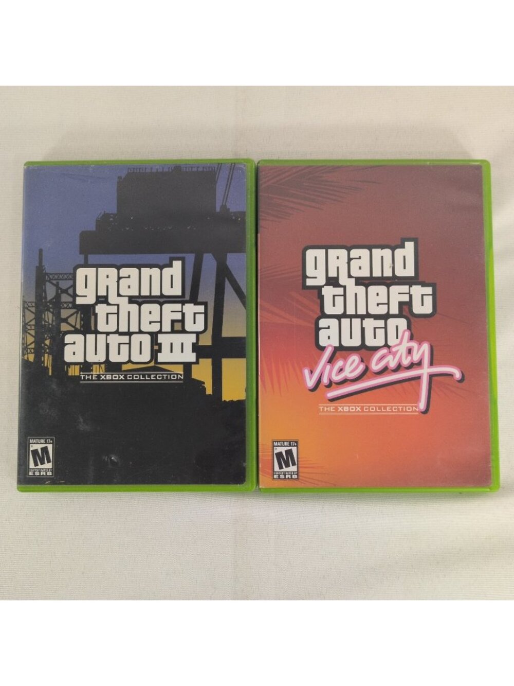 Grand Theft Auto 3 and Vice City the Xbox Collection CIB Manuals Untested